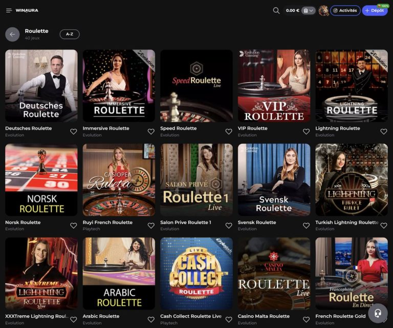 Winaura Casino live